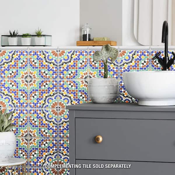 Trenza Moldura Blanco 1 in. x 7-7/8 in. Glossy Ceramic Wall Tile Trim
