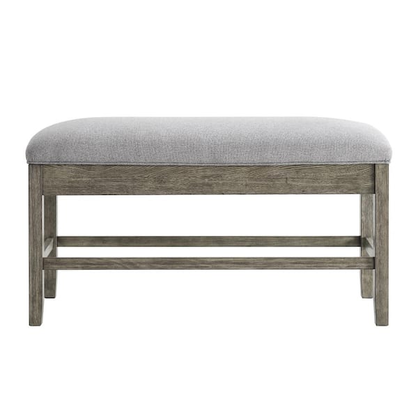 Steve Silver Grayson 47"W x 17"D x 25.5"H Driftwood Storage Counter Bench