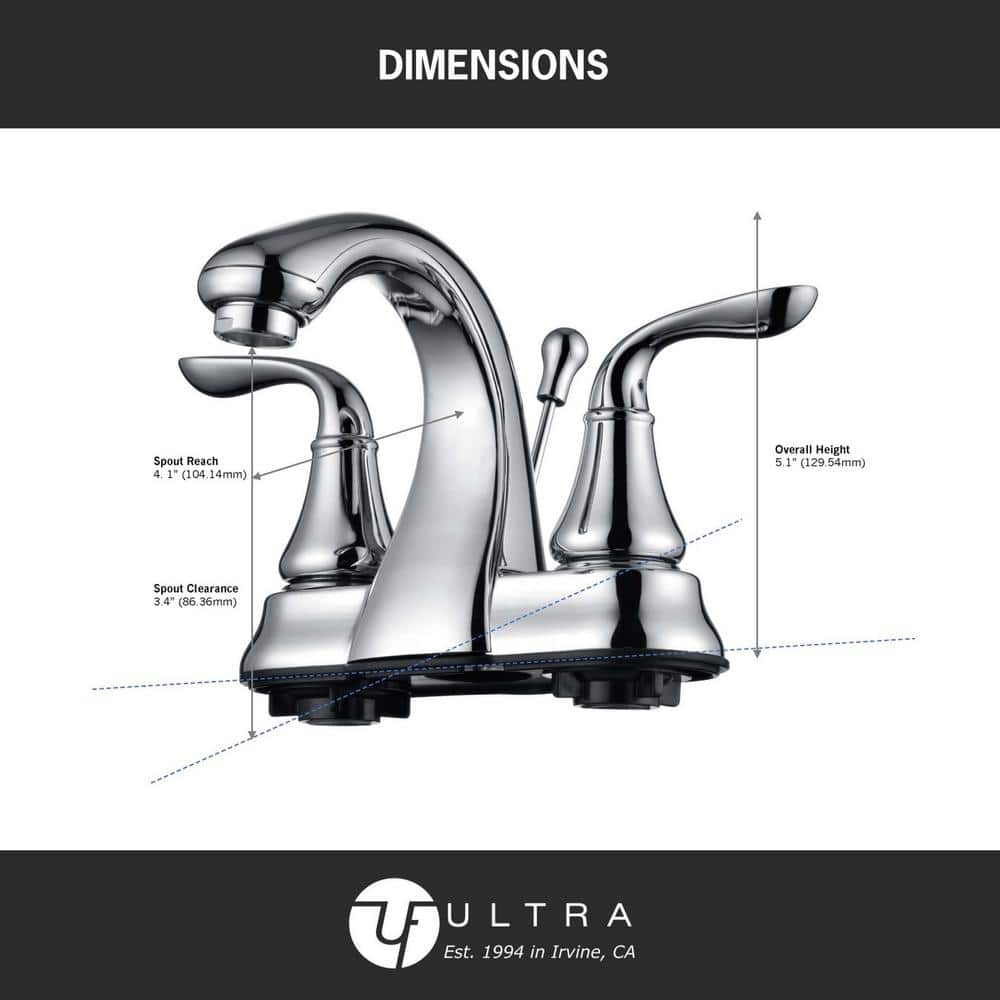 Brushed Nickel Double Handle Centerset Bathroom Faucet