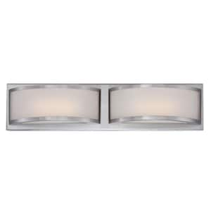 Nuvo 2-Light Brushed Nickel LED Wall Sconce