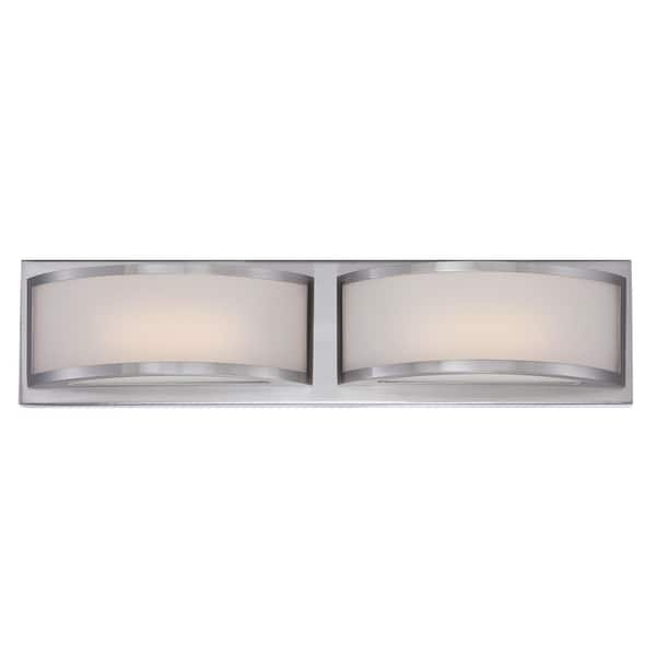 SATCO Nuvo 2-Light Brushed Nickel LED Wall Sconce