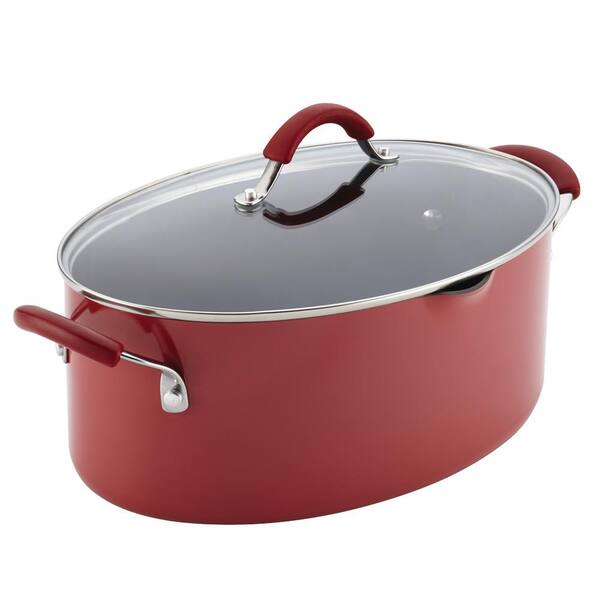 Rachael Ray Cucina 8 Qt. Aluminum Stock Pot with Lid
