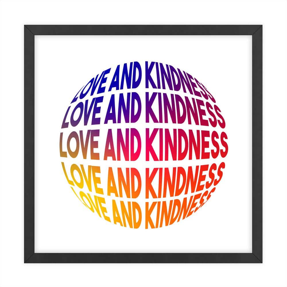 Dimensional Word Art Framed Typography Art Print 18 in. x 18 in.