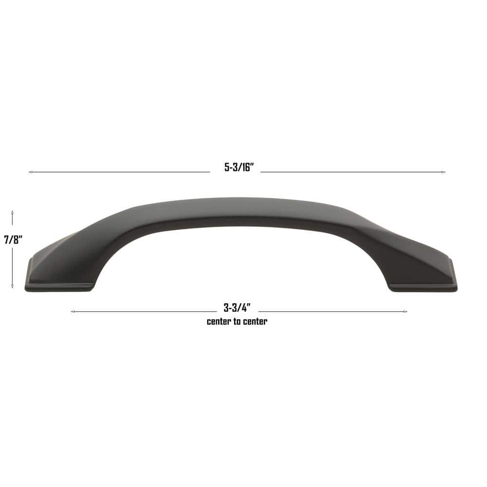 Matte Black Modern Twisted Arch Bar Pull Pack of 10