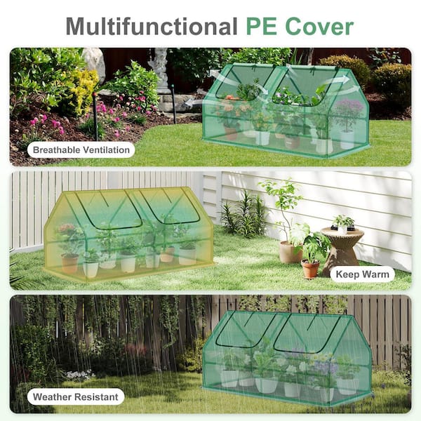 Aoodor 4 ft. W x 2 ft. D x 2 ft. H Portable Mini Greenhouse Kit