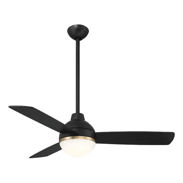 Hampton Bay Blaketon 46 in. Indoor/Covered Outdoor Matte Black