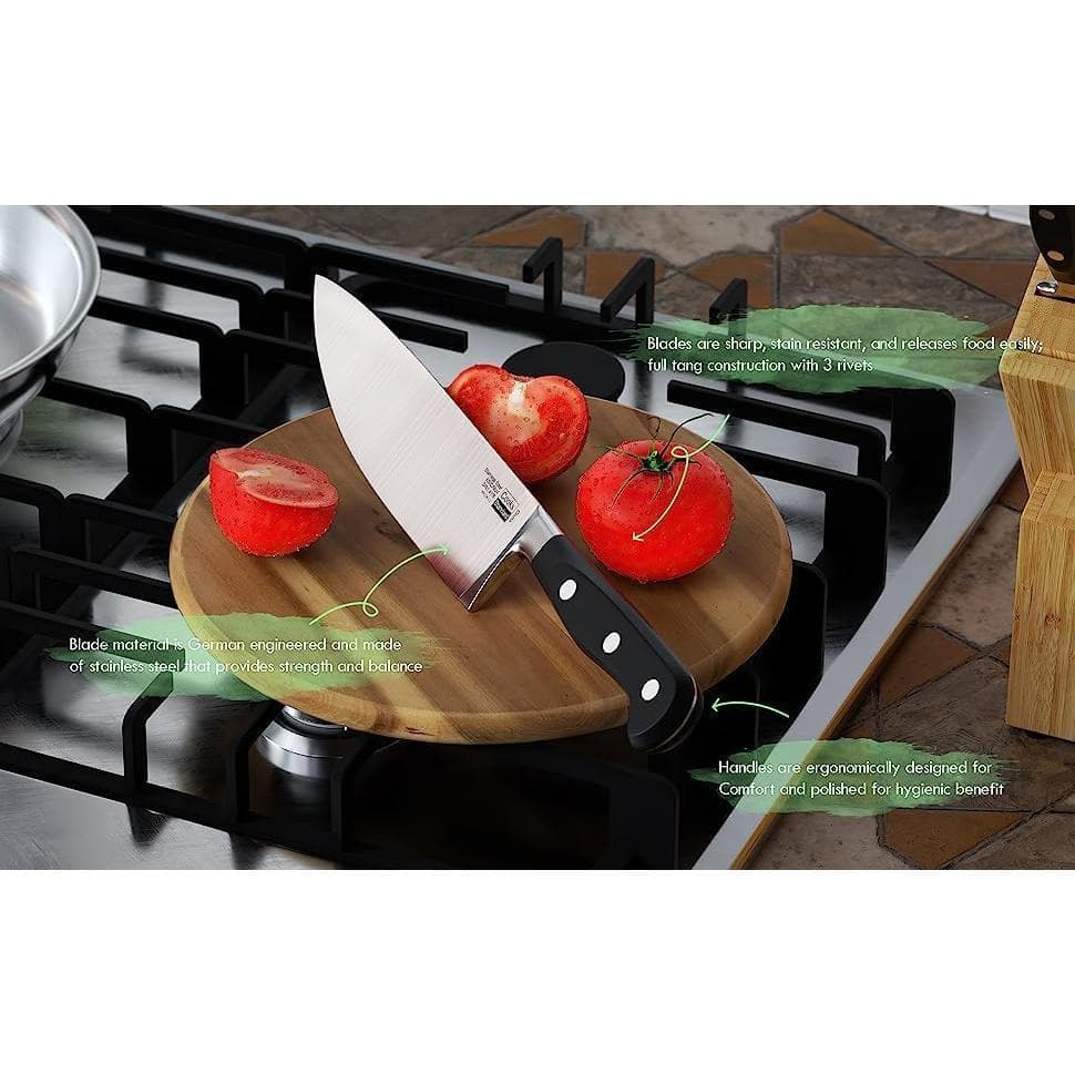 8-Inch Stainless Steel Chef's Knife with Ergonomic Handle