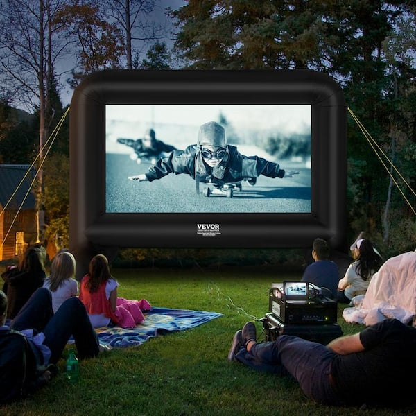 18 foot inflatable blow outlets up mega movie projector screen