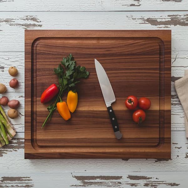 WOOD CUTTING BOARD WITH JUICE GROOVE – The Mark-It Shop
