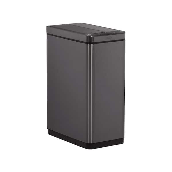 Rubbermaid Elite 11.9 Gal. Charcoal Slim Sensor Metal Household Trash Can