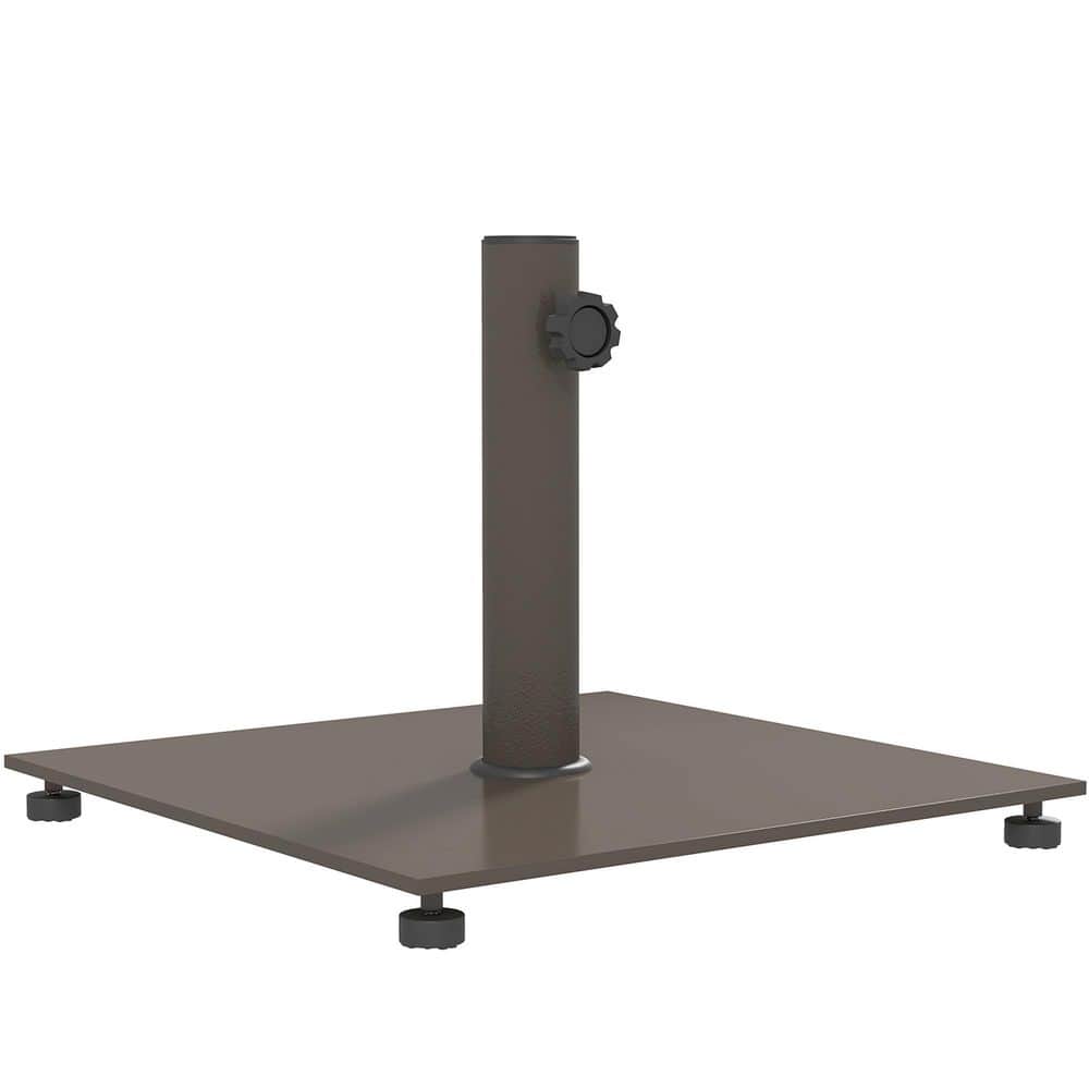 29 lb. Square Patio Umbrella Base, Metal Umbrella Stand Adjustable Foot Pad