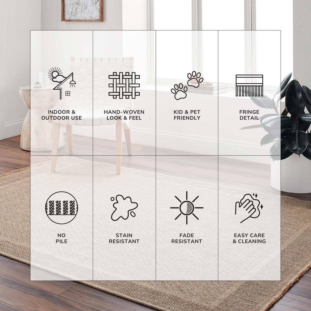 Elegant Gray Rectangular 9'2" x 12' Easy-Care Polypropylene Rug