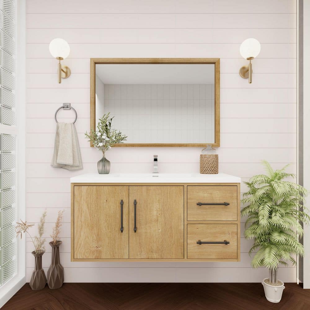 BV Better Vanity Victoria 42 in. W x 20 in. D x 22 in. H Single Sink ...