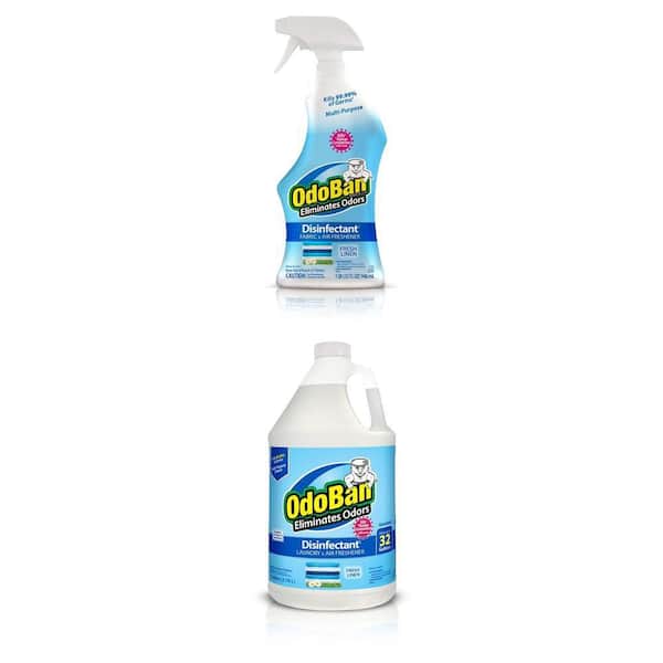 32 oz Spray and 1 Gal Concentrate Fresh Linen Disinfectant, Odor Eliminator, Fabric Freshener, Mold Control Combo