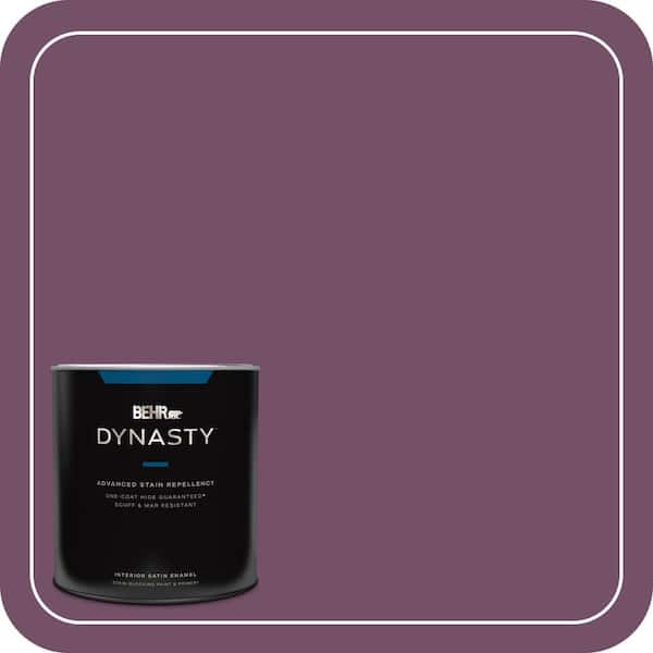 BEHR DYNASTY 1 qt. #690D-7 Radicchio Satin Enamel Interior Stain-Blocking Paint & Primer