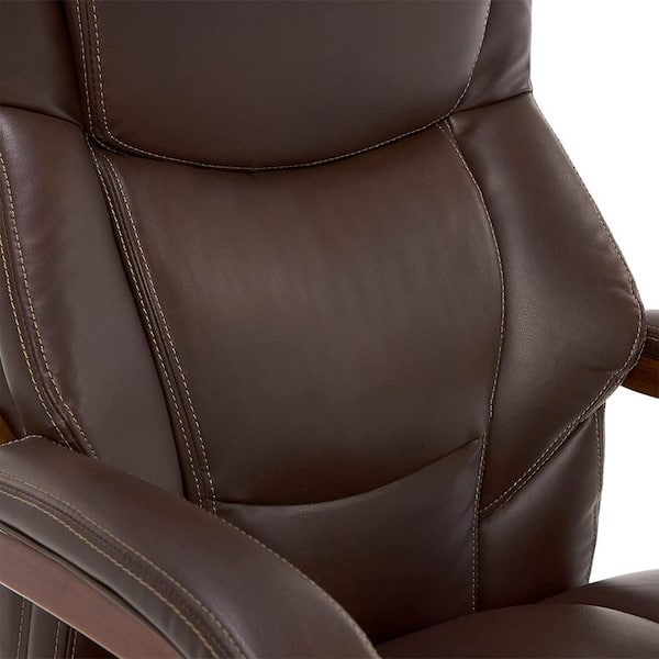 Jomeed Cc82 Delano Big And Tall Executive Office Chair With Ergonomic Lumbar  Support, Adjustable Height, And Comfort Core Memory Foam, Brown Leather :  Target