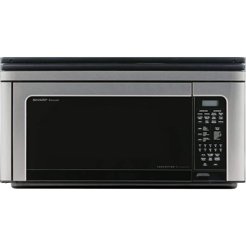 Sharp 1.1 cu. ft. Over-the-Range Convection Microwave Oven in Stainless Steel, Silver