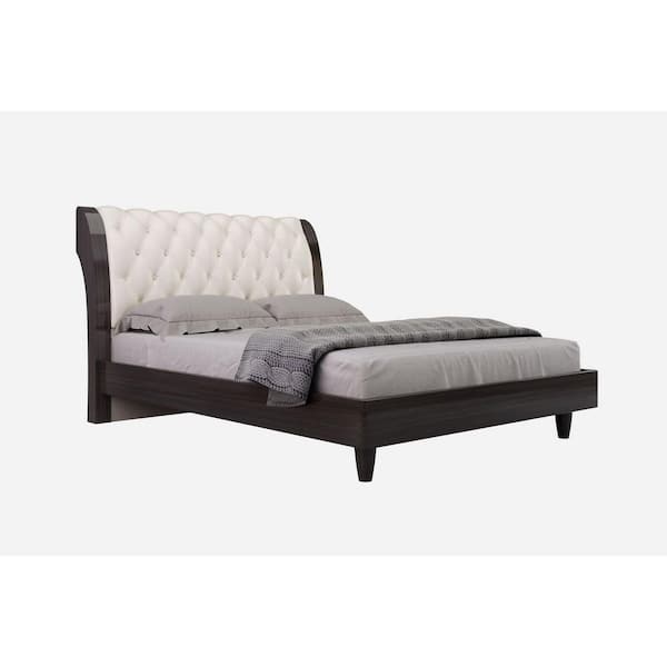 HomeRoots Charlie Beige King Platform Bed