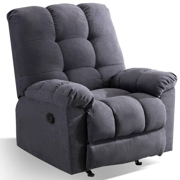 blue fabric rocker recliner