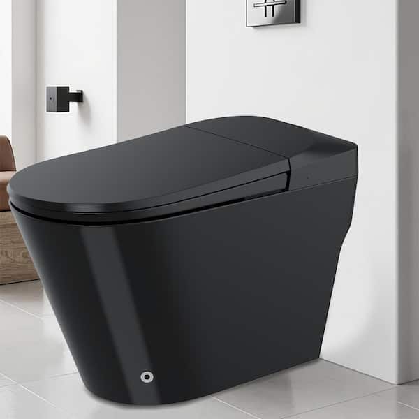 ANZZI ENVO Resonance Smart Bidet Toilet in Matte Black with Voice and Wifi Control