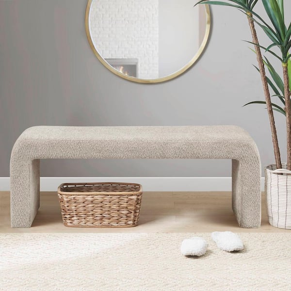 INK+IVY Steve Beige Bedroom Bench