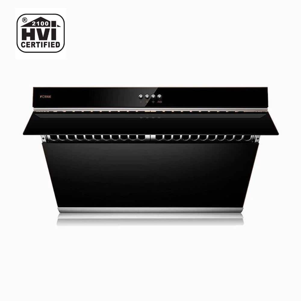 FOTILE Slant Vent Series 30 in. 850 CFM Under Cabinet or Wall Mount Range Hood with Push Button in Onyx Black