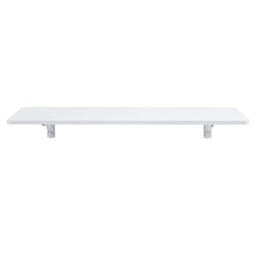 22 in. W x 44.8 in. D Laundry Room Folding Table Wall Mounted Folding Table, Work Table with Solid Wood Top, White price history on PriceWatchPro