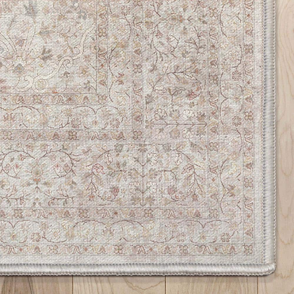 Vintage Oriental Ivory & Cream Flat-Weave Chenille Area Rug 9'10" x 13'