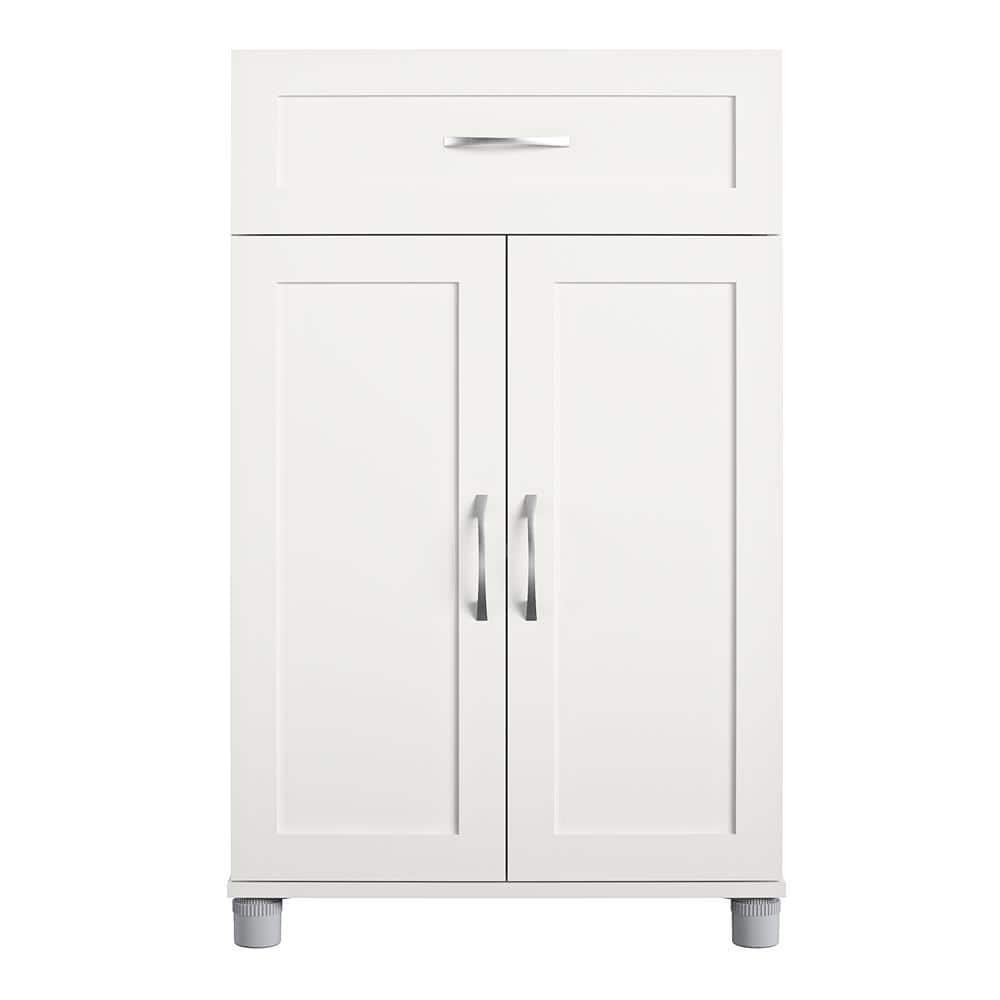 SystemBuild Kendall 16 in. Stackable Storage Cabinet White