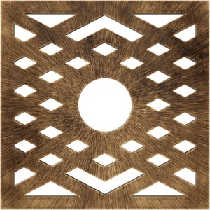 1 in. x 32 in. x 32 in. Chevron Architectural Grade PVC Peirced Ceiling Medallion