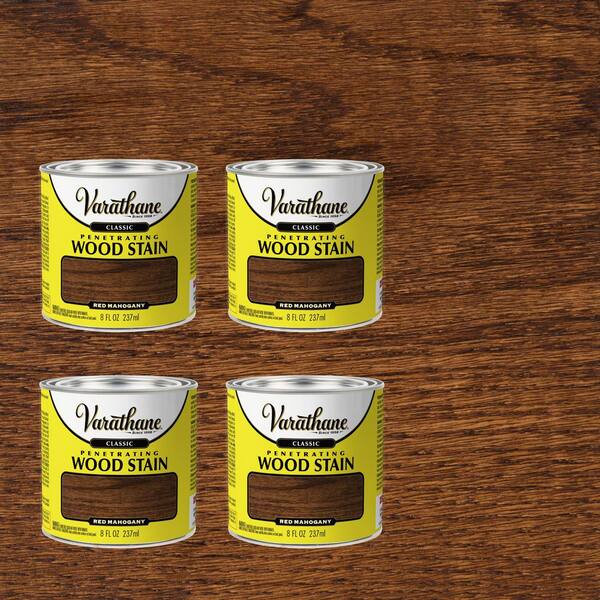8 oz. Red Mahogany Classic Interior Wood Stain (4-Pack)