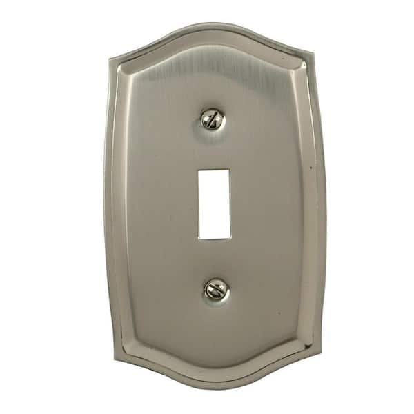 AMERELLE Nickel 1-Gang Toggle Wall Plate (1-Pack)