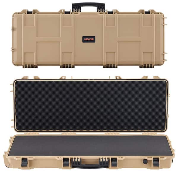 Hard Rifle Case, Lockable Case with Pre-cut Foams, 42 in. Gun Storage with Wheels, IP67 Waterproof & Dustproof Storage