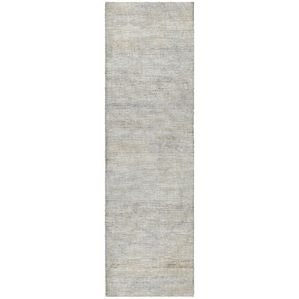 Dream Shag Premium Machine Washable Abstract ADS32 Beige 2 ft. x 7 ft. Runner Rug
