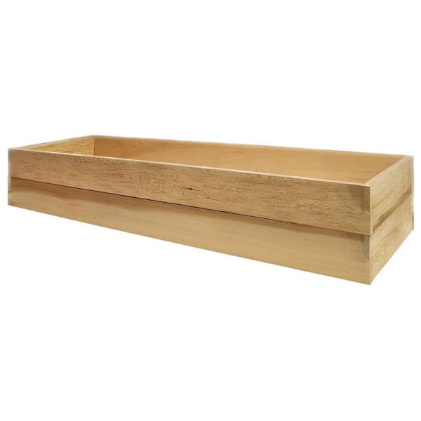 6 x 2 ft. Natural Cedar Wood Elevated Garden Box with Stackable and Expandable Design