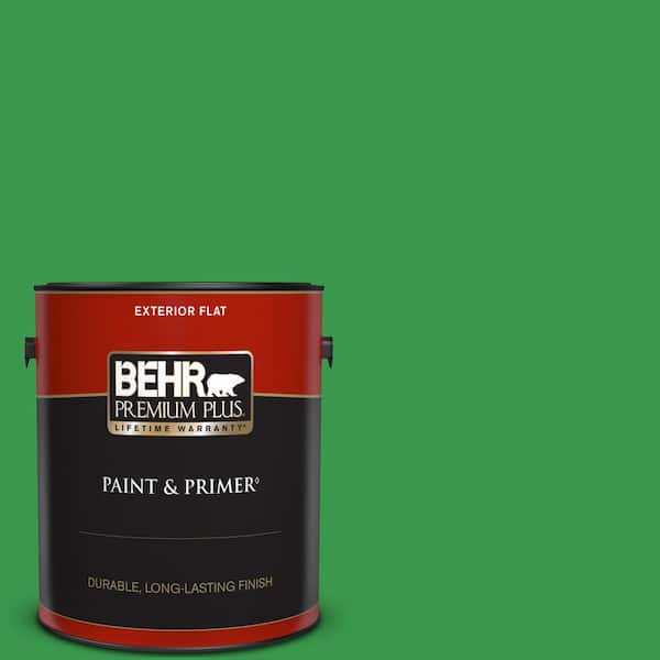 BEHR PREMIUM PLUS 1 gal. #450B-6 Formal Garden Flat Exterior Paint & Primer