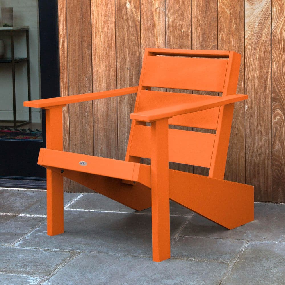 Highwood Haven Modern Citrus Orange Adirondack Chair Set of 1 BV