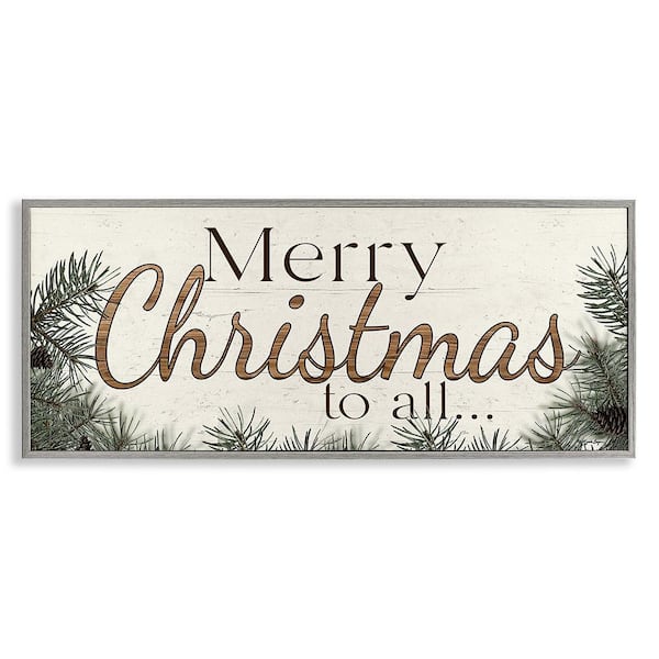 Stupell Industries Woodland Christmas Typography by Susie Boyer 1-Piece Framed Graphic Print Typography Poster Art Print 24 in. x 10 in.