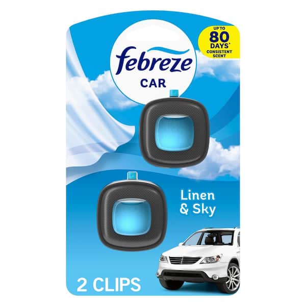 0.06 oz. Linen and Sky Scent Car Vent Clip Air Freshener (2-Pack)
