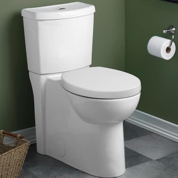 American Standard Studio Dual Flush Tall Height 2-Piece Round-Front Toilet in White - 1.1/1.6 GPF
