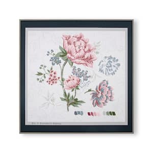 23.6 in. x 23.6 in. Tapestry Floral Framed Canvas Wall Art