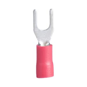 22 to 18 AWG Vinyl-Insulated Spade Terminals, 8 to 10 Stud (100-Pack)