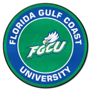 Florida Gulf Coast Eagles Green 2 ft. Round Accent Rug