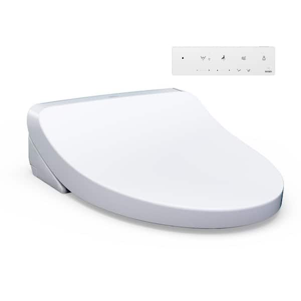 KS5 Washlet Electric Bidet Seat for Elongated Toilets with Warm Water Wash and Remote Control in Cotton White