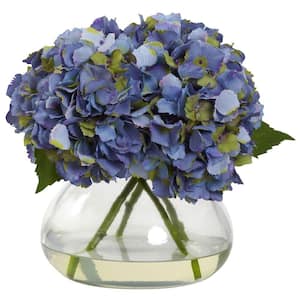 Large Blooming Artificial Hydrangea with Vase