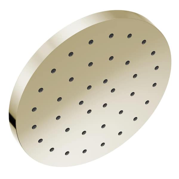 Delta 1-Spray Patterns 2.5 GPM 12 in. Wall Mount Fixed Shower Head with H2Okinetic in Lumicoat Polished Nickel