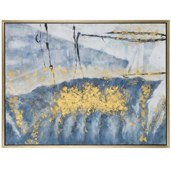 StyleCraft Austin Allen James 1-Piece Framed Abstract Art Print 32 in. x 42 in.