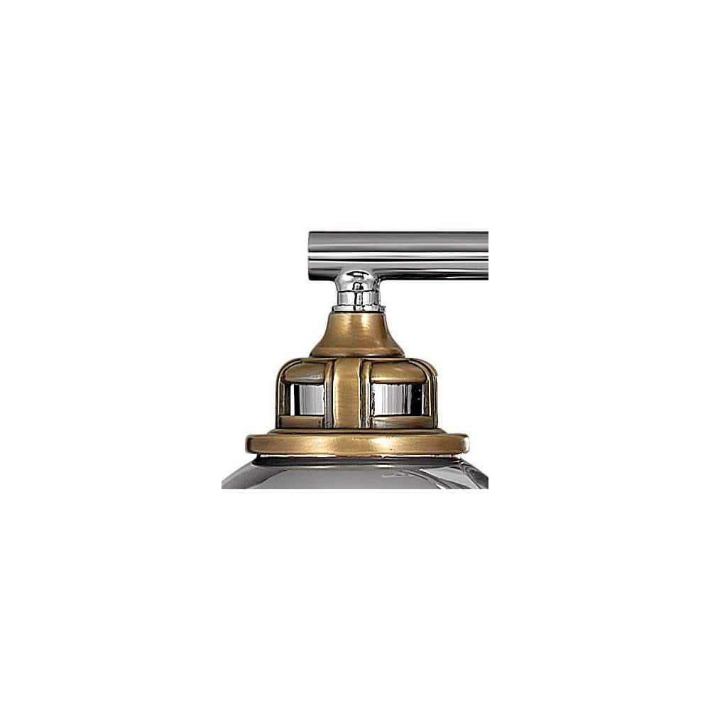 Fletcher Polished Nickel & Heritage Brass 2-Light Vanity Sconce