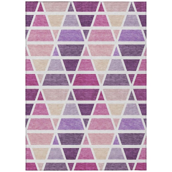 Chantille Machine Washable Indoor/Outdoor Abstract ACN2732 Pink 10 ft. x 14 ft. Area Rug