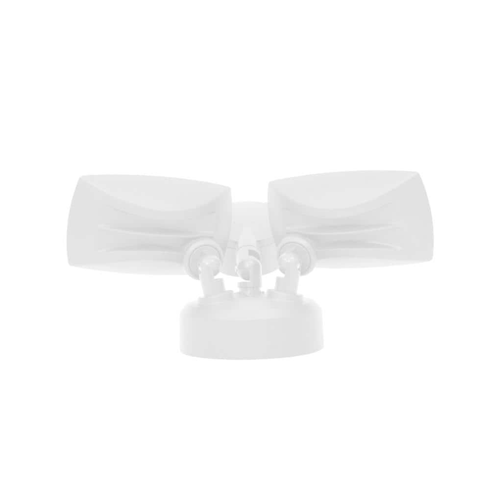 White LED Motion-Activated Twin Head Flood Light